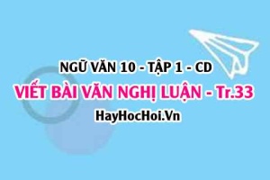 Soạn bài Viết bài văn nghị luận về một vấn đề xã hội trang 33 lớp 10 Cánh Diều tập 1